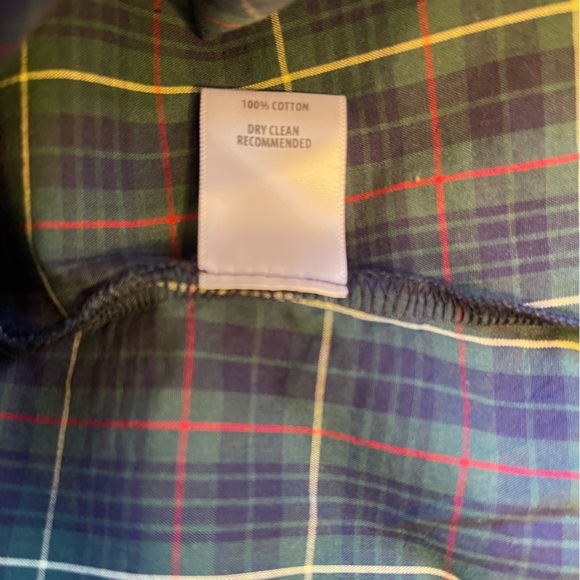 NWT Bailey 44 SZ L Navy Plaid Twin Fin Off the Shoulder Top! - Picture 11 of 14